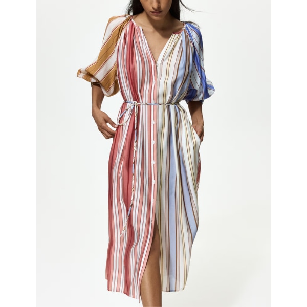 H&M Balloon-Sleeved Shirt Dress, ₹2,999