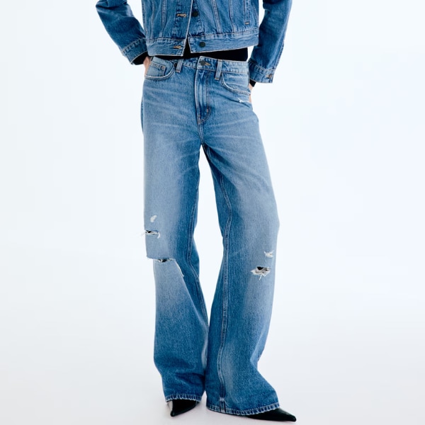 H&M Wide High Waist Jeans, ₹1,999