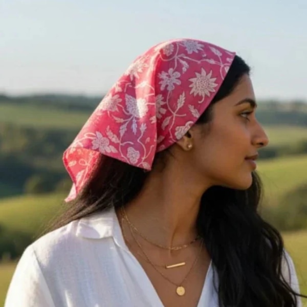 Notch Above Block Printed Hair Bandana, ₹650