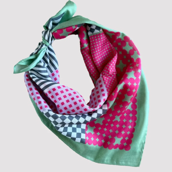 The Yarn Story Puzzle Teal Bandana, ₹1,800