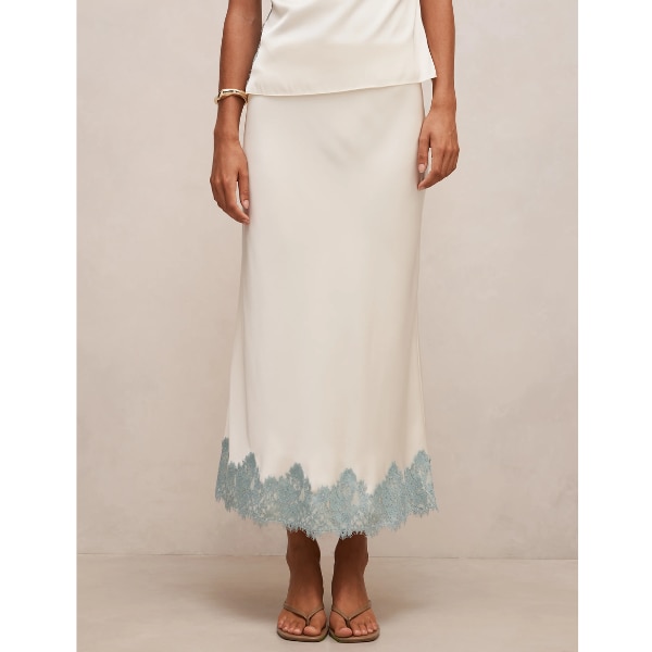 Forever New Adele Lace Trim Midi Skirt, ₹5,400
