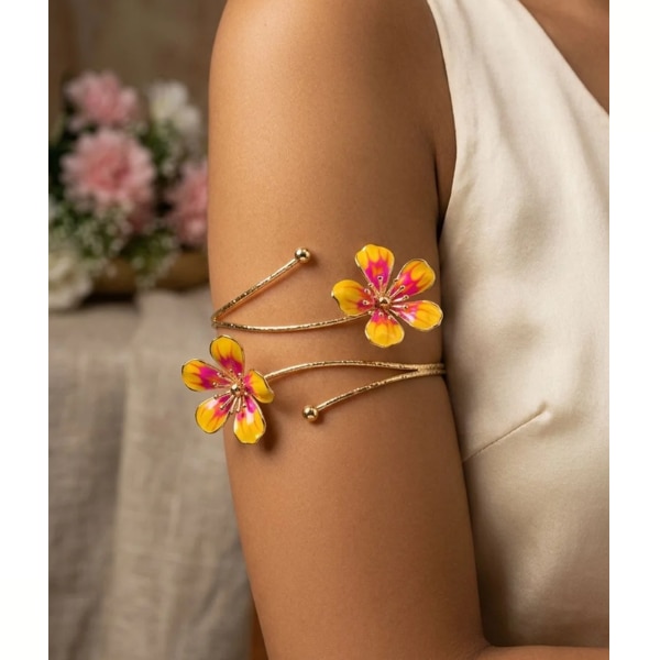 Ishhara Floral Adjustable Opening Arm Cuff, ₹5,900