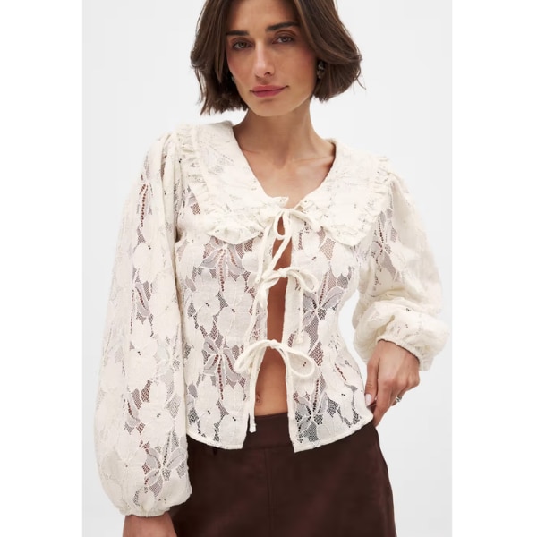 Na-Kd Balloon Sleeve Collar Top, ₹5,499