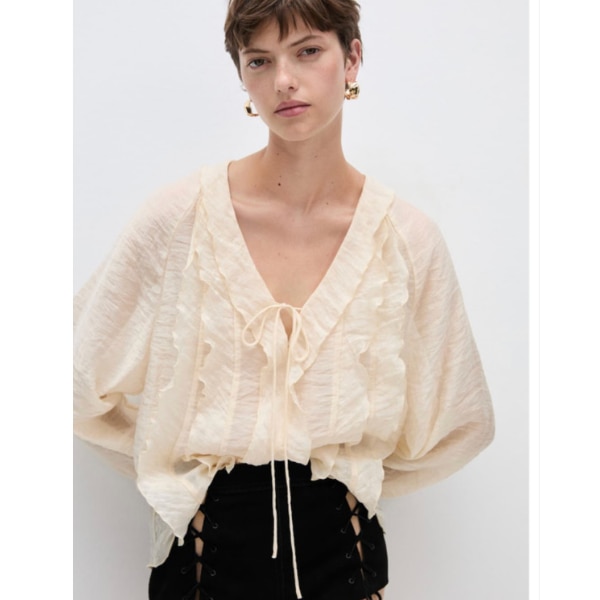 Mango Tie Up Ruffles Top, ₹4,090