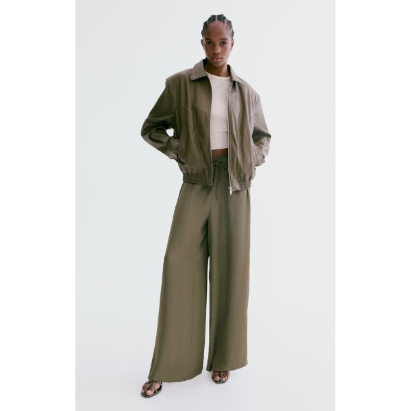 H&M Satin Drawstring Trousers, ₹1,499
