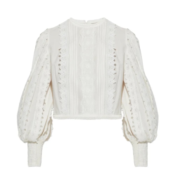 AllSaints Hart Balloon-sleeve Lace Top, ₹34,339 approx. 