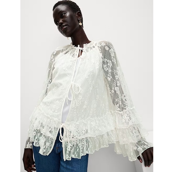 M&S Collection Lace Tie Front Blouse, ₹4,214