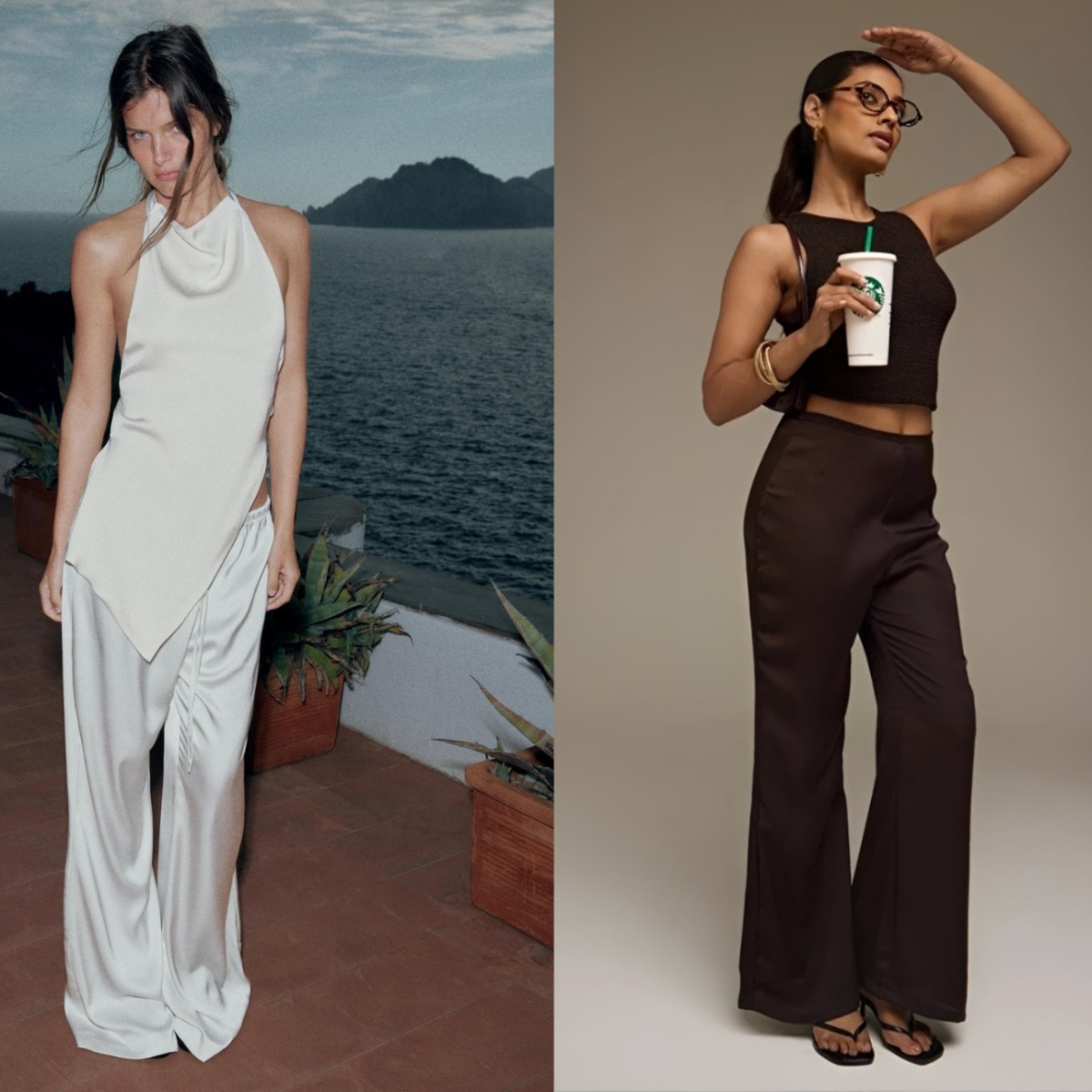 The chicest satin pants that go with literally everything