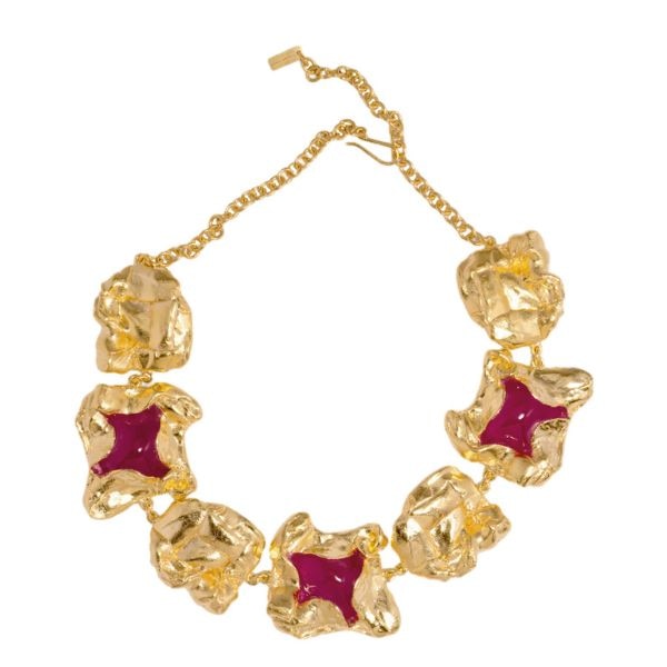 Completedworks Galileo Pink Resin and Gold Plated Necklace, ₹56,100