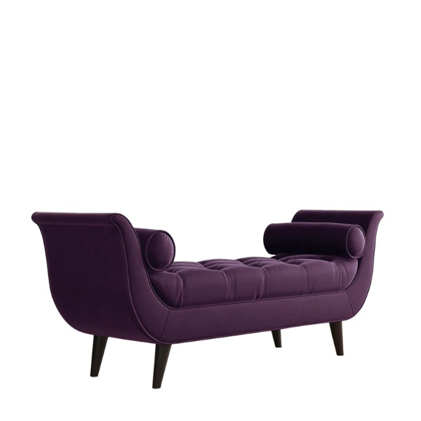 Ouch Cart Modern Upholstered Tufted Cordelia Bench Button, ₹41,999