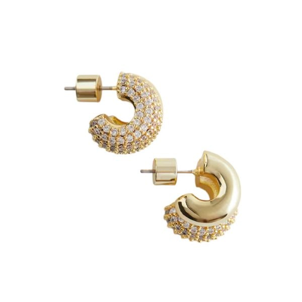 & Other Stories Two-Part Rhinestone Hoop Earrings, ₹4,344 approx.
