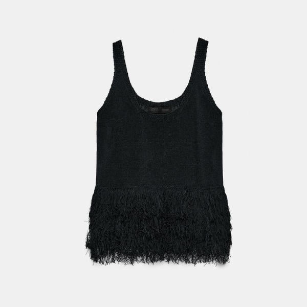 Zara Fringed Knit Top, ₹2,050