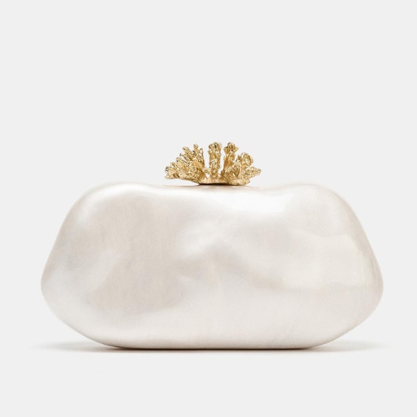 Zara Clutch With Metal Detail, ₹4,350
