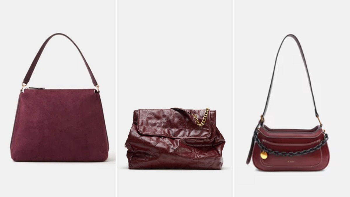 The burgundy slouchy bag is about to be your new everyday essential
