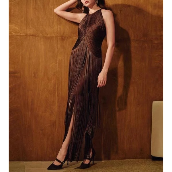 Miss Mosa Roman Fringe Maxi Dress, ₹4,399