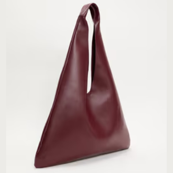 Pomelo Triangle Shoulder Bag in Burgundy, ₹4,020