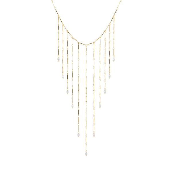 Palmonas Sunbeam Tassel Pearl Necklace, ₹6,499