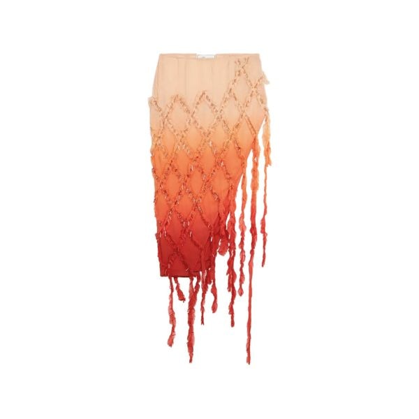 Blumarine Asymmetrical Fringe Skirt, ₹1,50,523 approx.