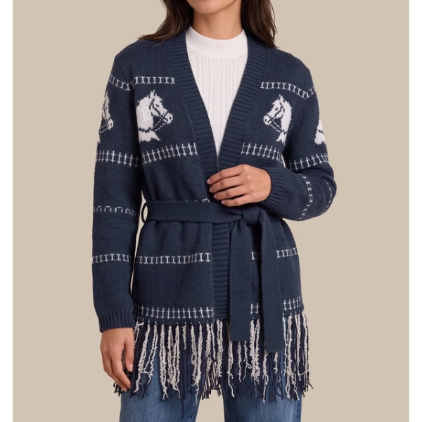 89th & Madison Fringe Cardigan with Belt, ₹3,800