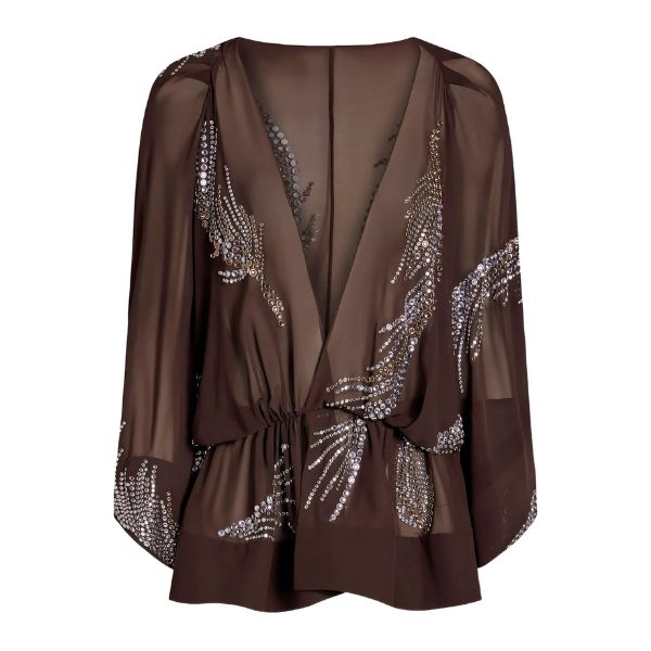 16Arlington Tuta Embellished Long-Sleeve Top, ₹1,24,616 approx.