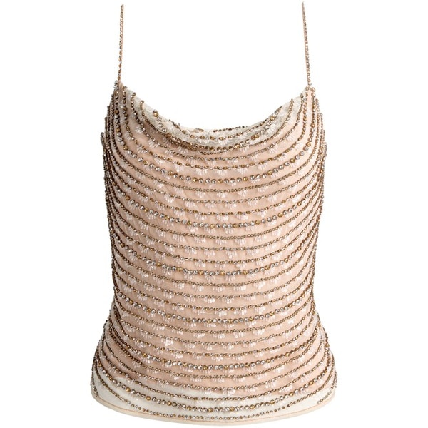 Alice + Olivia Harmon Draped Crystal Tank Top, ₹58,300 approx. 