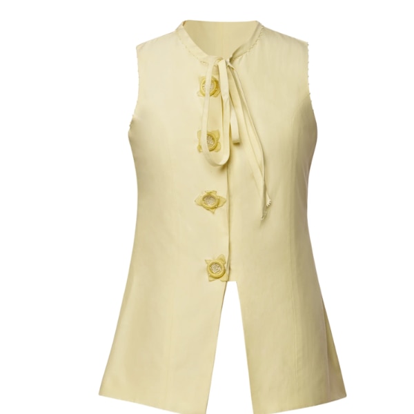VIA XVII Butter Longline Waistcoat, ₹5,900
