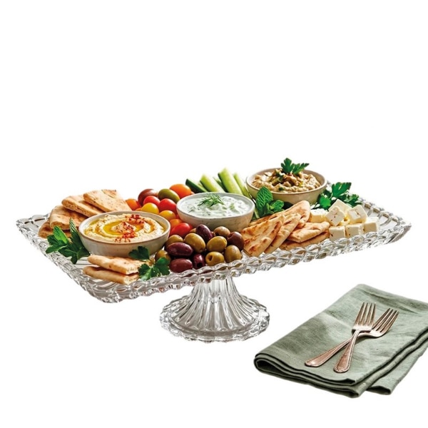 Imaar Home Elegant Fruit and Dessert Serving Tray with Scalloped Rim, ₹2,499