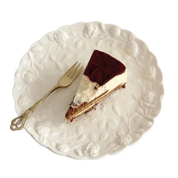 Whites & Pastels European Embossed Snack Plate, ₹2,499