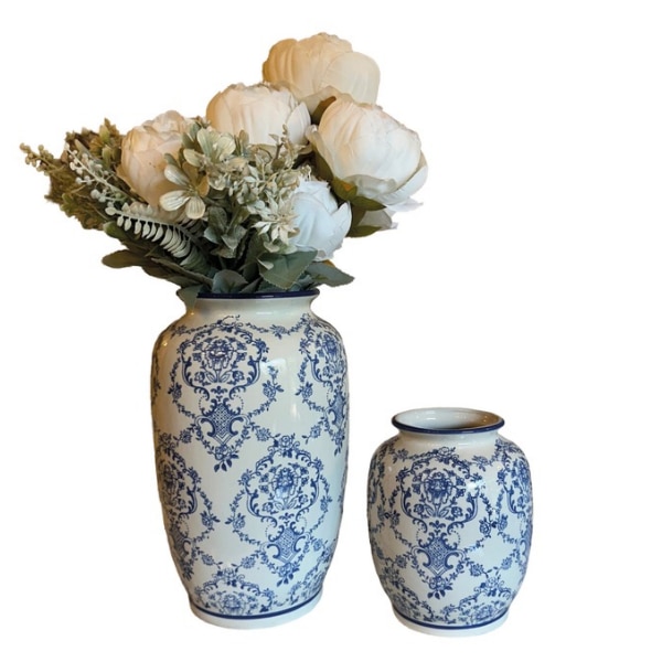 Castle & Co. Décor Vaso de Ceramica–Vintage Chinoiserie Vase, ₹3,499