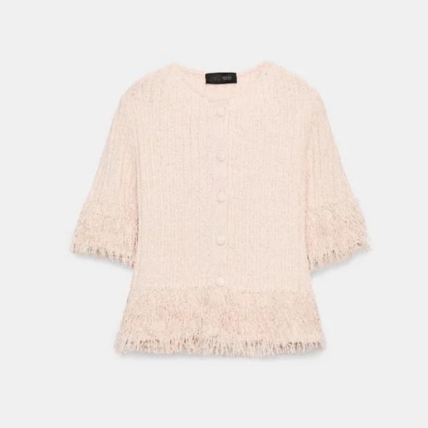 Zara Fringed Knit Cardigan, ₹2,950