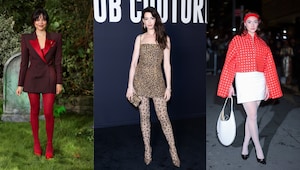Tights are back, and fashion girls are making them look leg-endary Tights are back, and fashion girls are making them look leg-endary