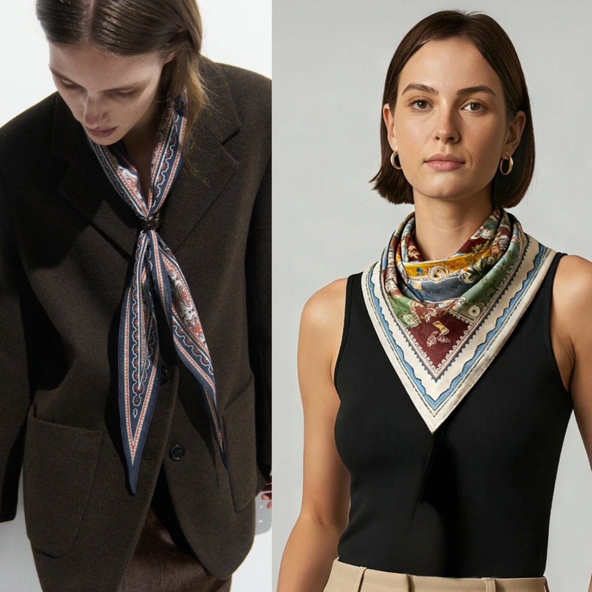 This season’s easiest styling upgrade comes in the form of a neck scarf