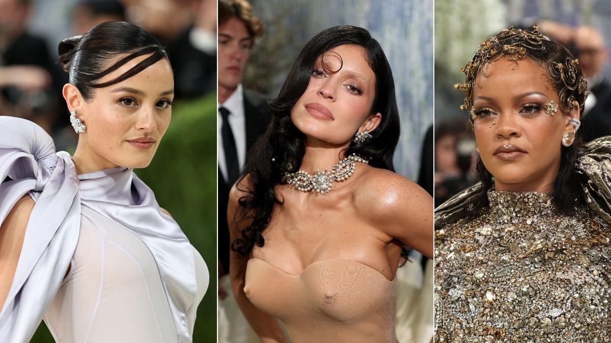 From Rihanna's pin curls to Kylie's bleached brows, standout hair and beauty moments from the Met Gala 2026