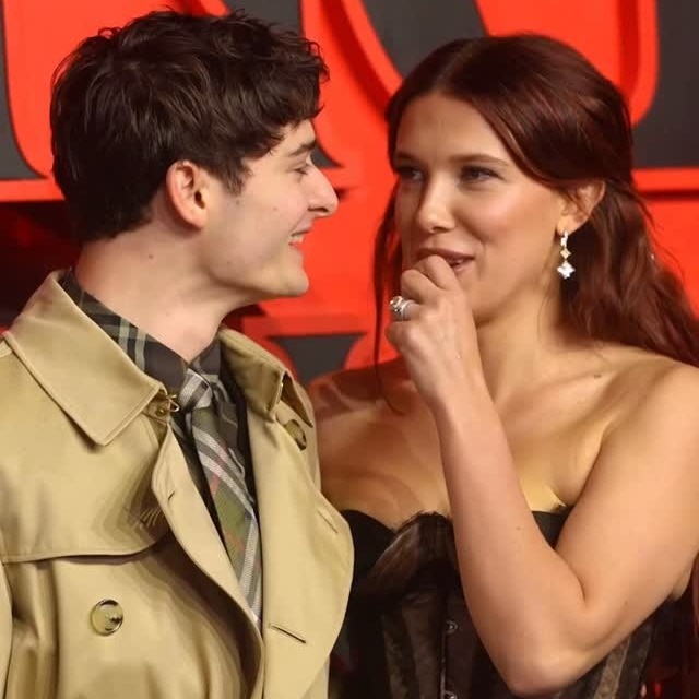 Millie Bobby Brown and Noah Schnapp just turned the ‘Stranger Things’ carpet into their own dark-romance moment