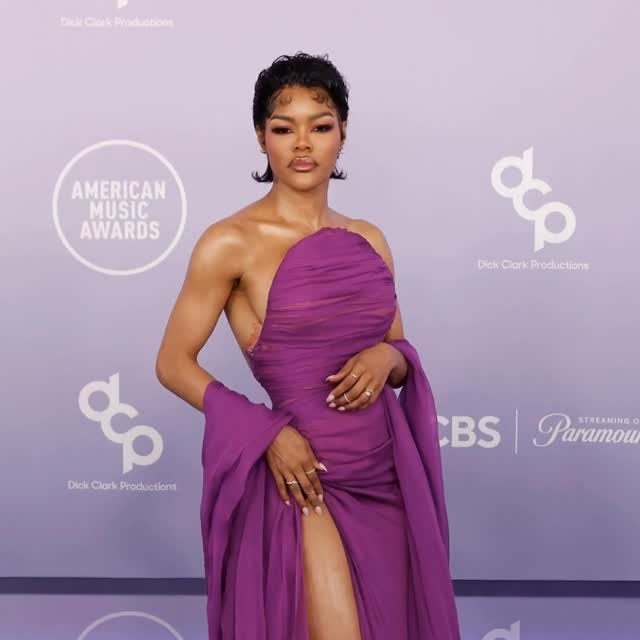  ⁠Teyana Taylor brings drama and glamour to the AMAs red carpet