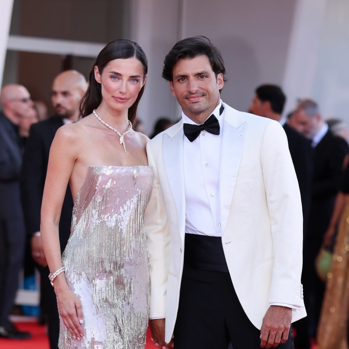 Carlos Sainz and Rebecca Donaldson are giving us red-carpet couple goals