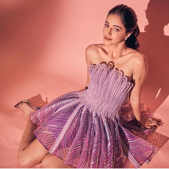 Ananya Pandey in a fresh off the runway Amit Aggarwal