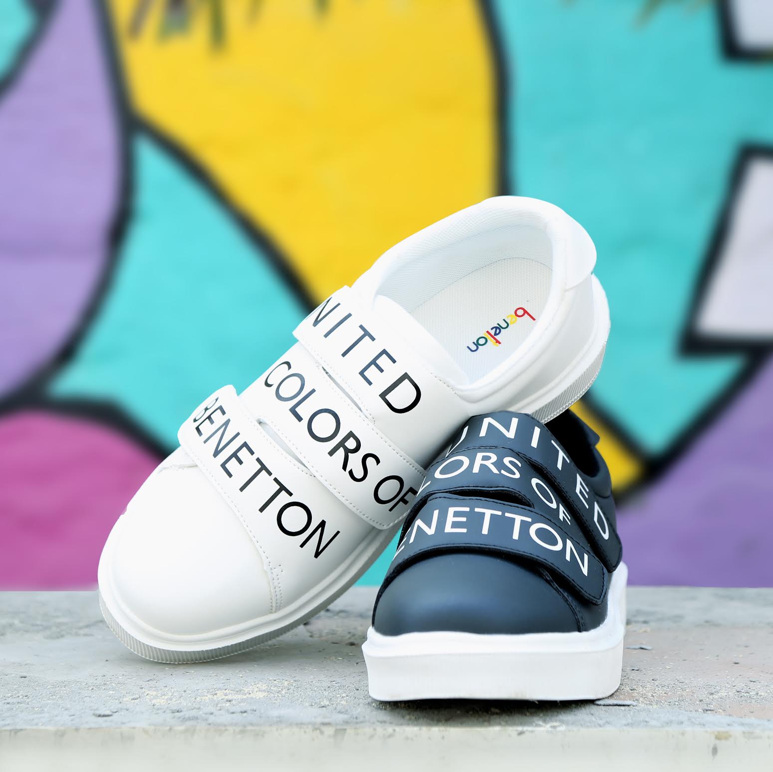 17. United Colors of Benetton, Sneakers With Branding On The Straps,