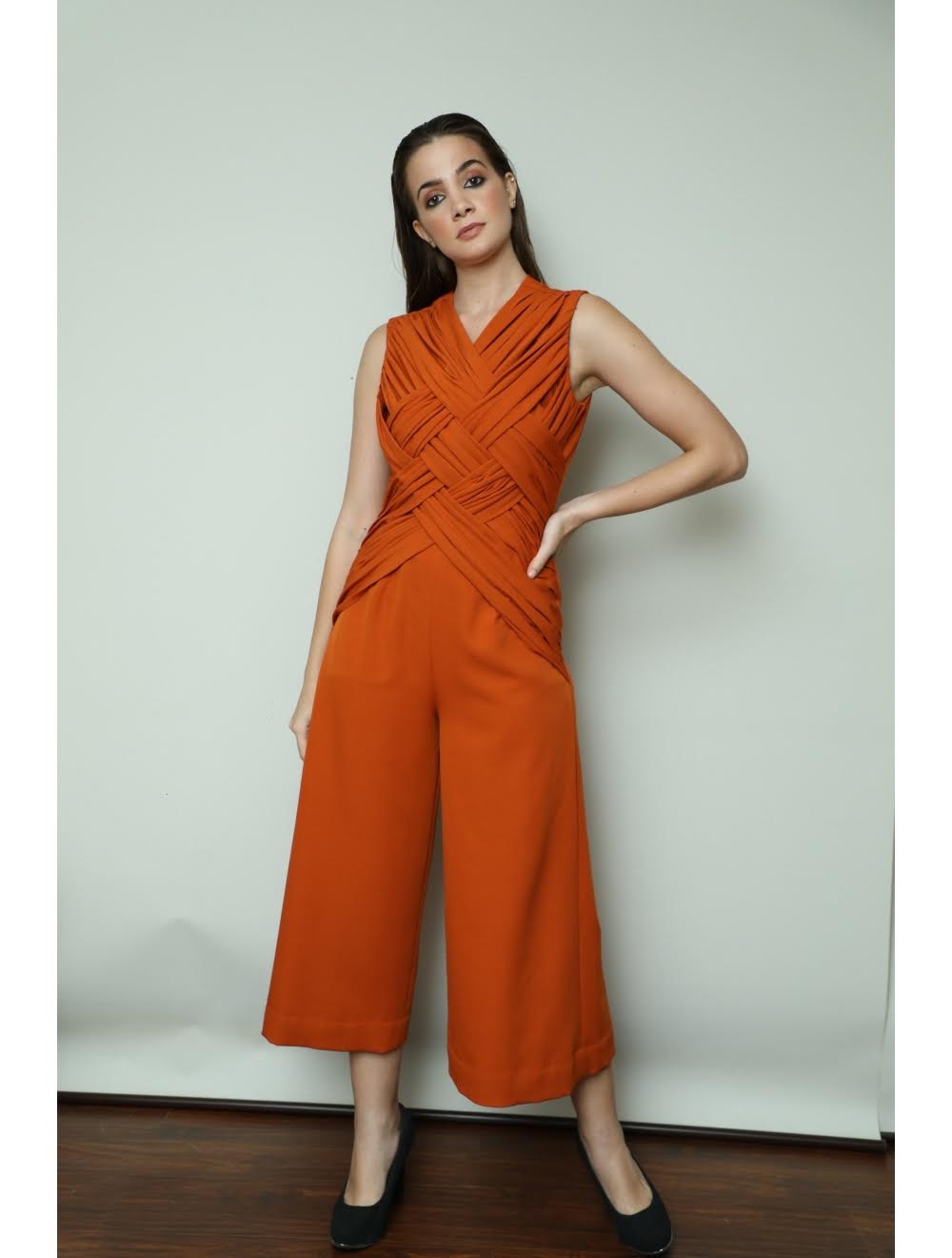 20) Swatee Singh, Orange Pleated Jumpsuit, ₹22,000