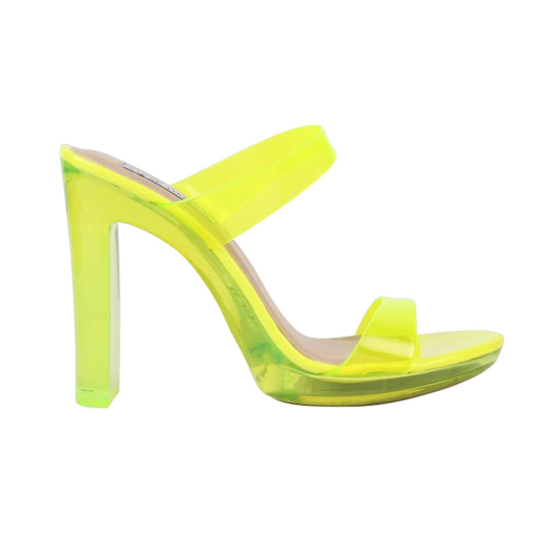 3. Neon, transparent heels, Steve Madden, Rs.