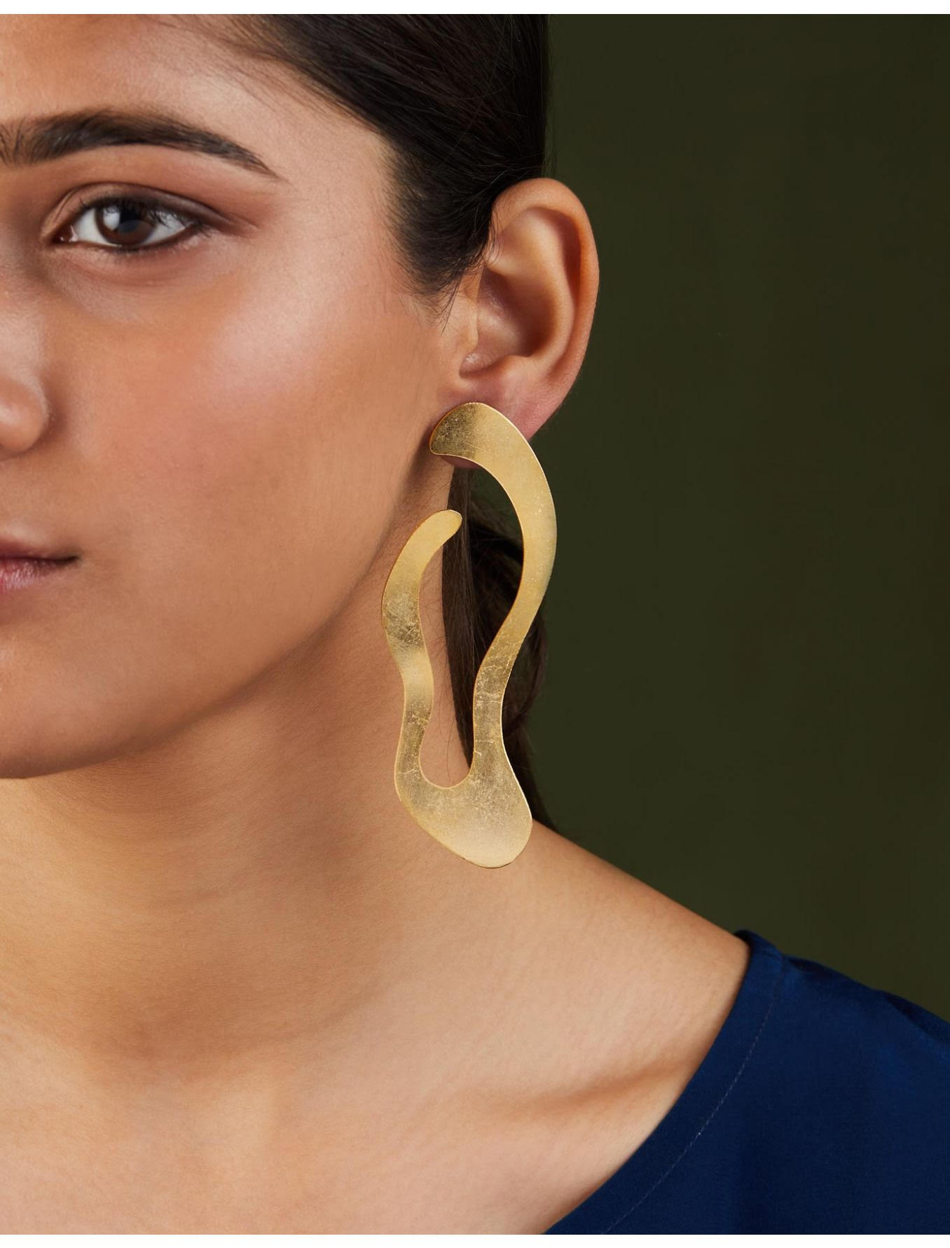 12) One Nought One One, Golden Kopf 141 Earrings,