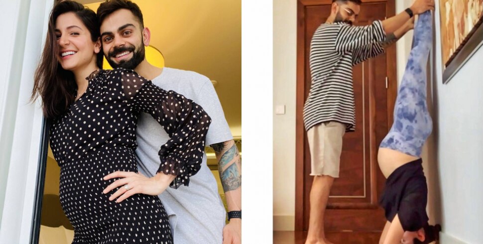 Anushka Sharma Shares an Adorable Photograph of Virat Kohli Helping Her Do Yoga