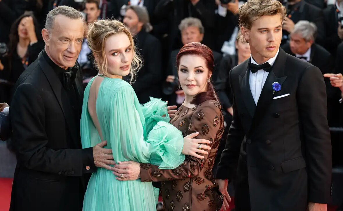 Tom Hanks, Olivia Dejonge, Precilla Presley and Austin Butler