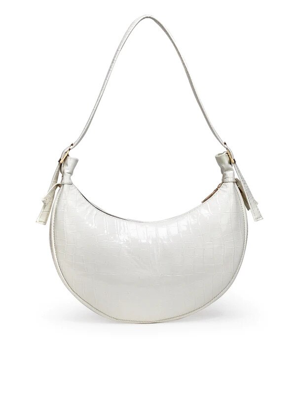 Crescent white bag, Mio Borsa, Rs.