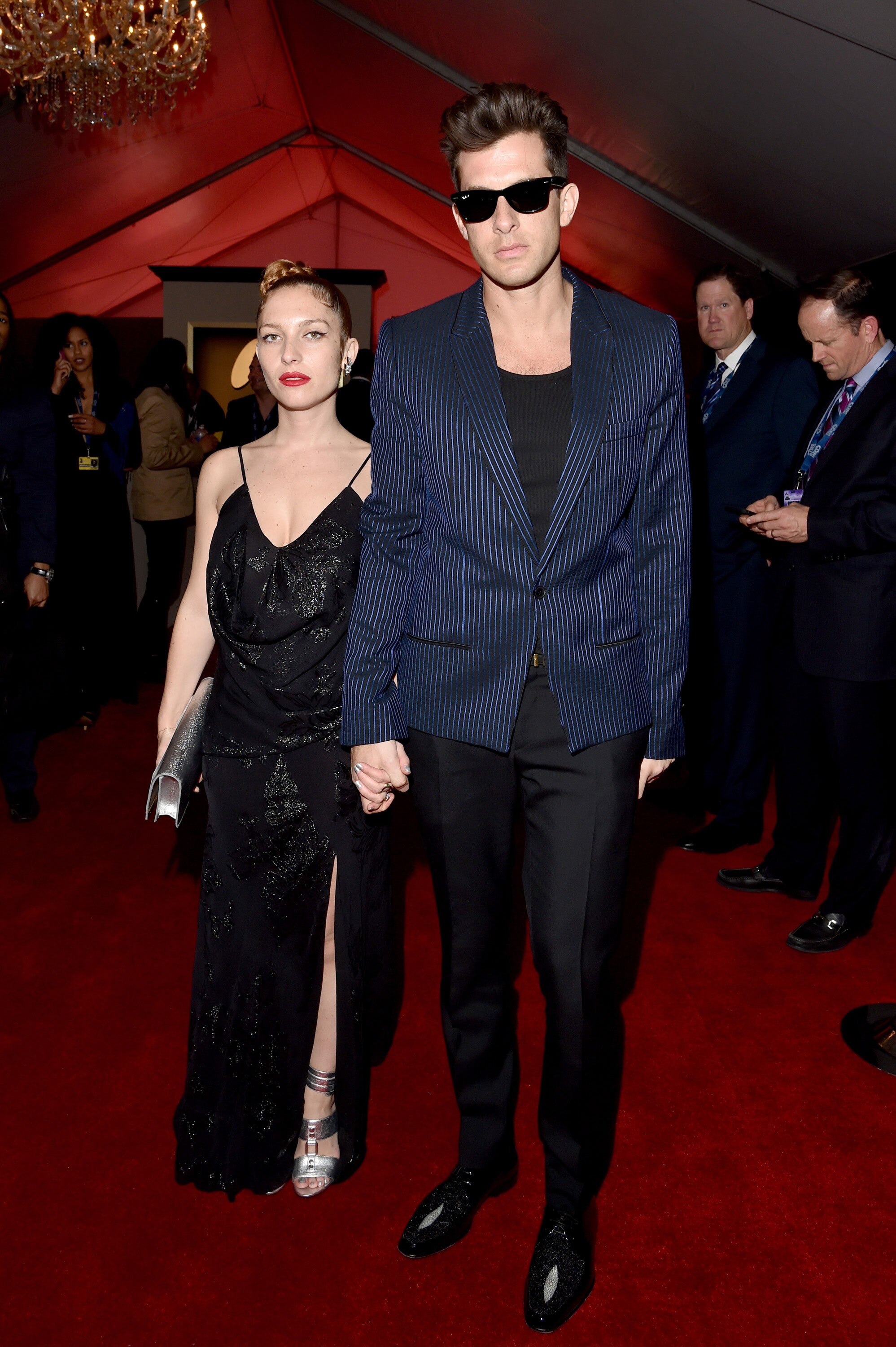 Josephine de La Baume and Mark Ronson