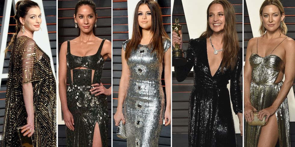 Kate Hudson and Anne Hathaway Shine in Hottest Trend at the Vanity Fair Party