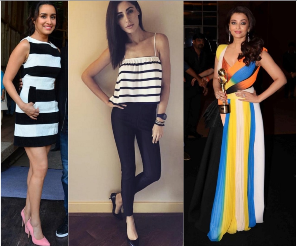 Aishwarya Rai, Nargis Fakhri and Shraddha Kapoor are rocking the Bold Stripes Trend