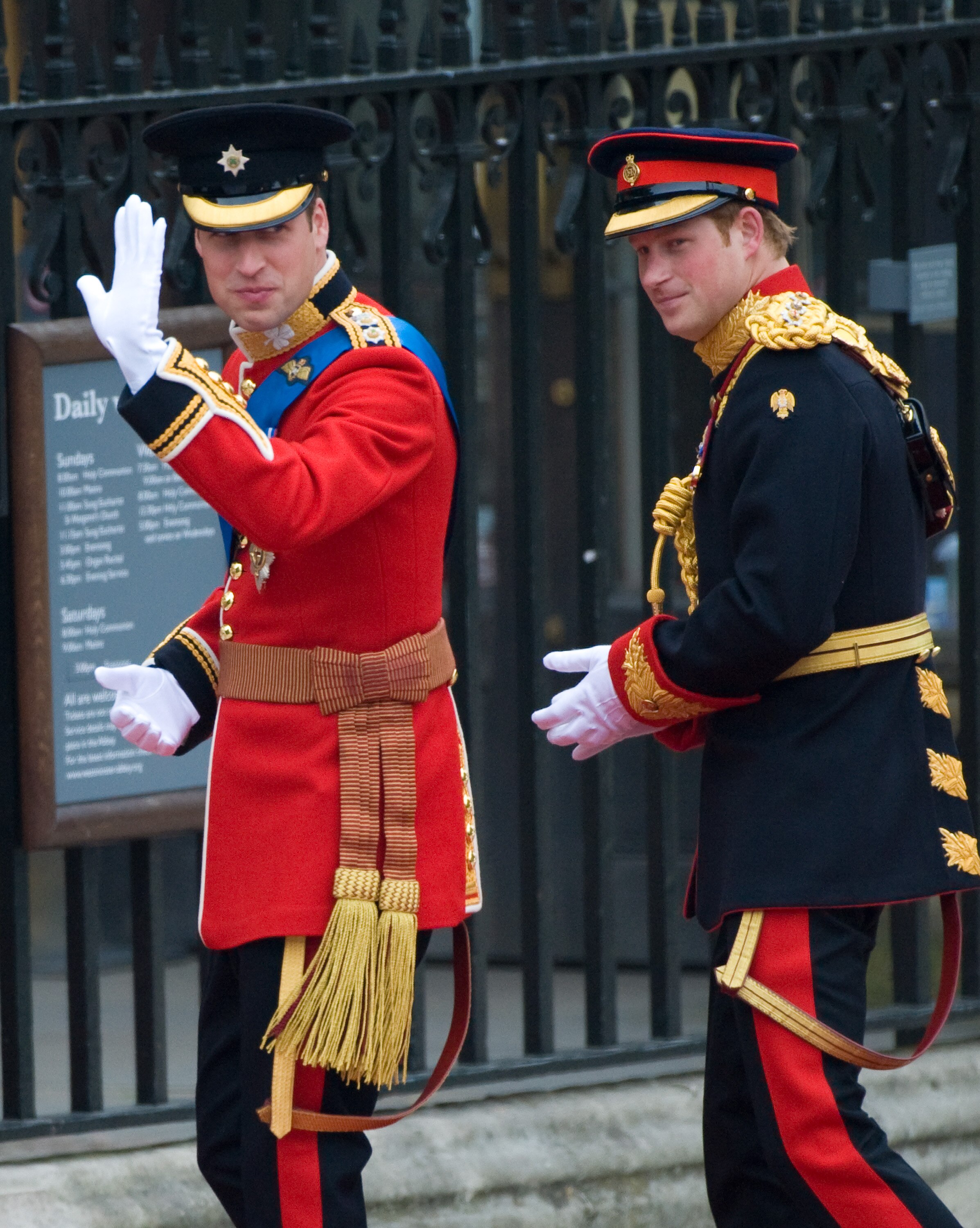 William and Harry's uniforms were sweat-proof.