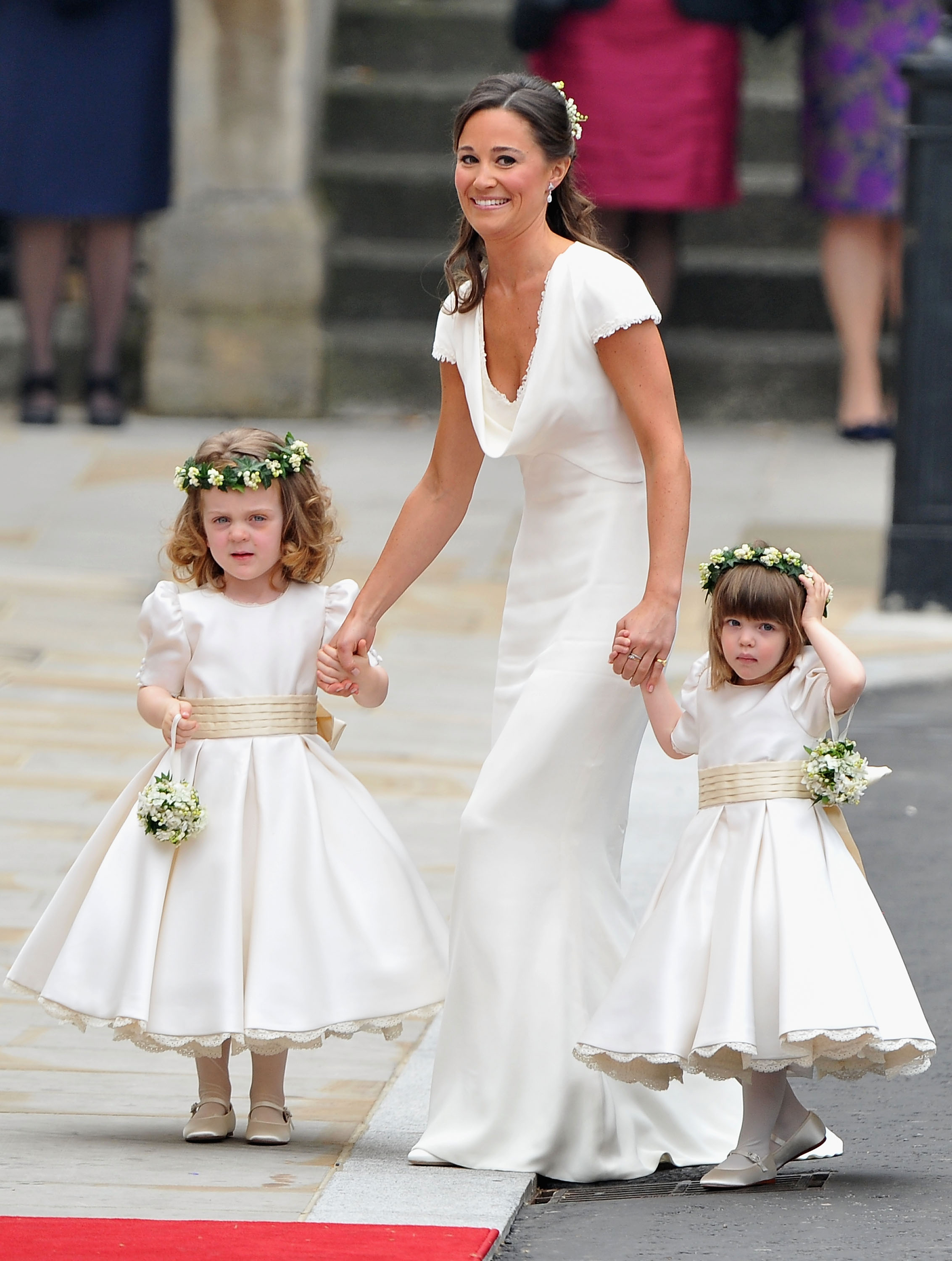 The bridal party's wreaths had a hidden meaning. 