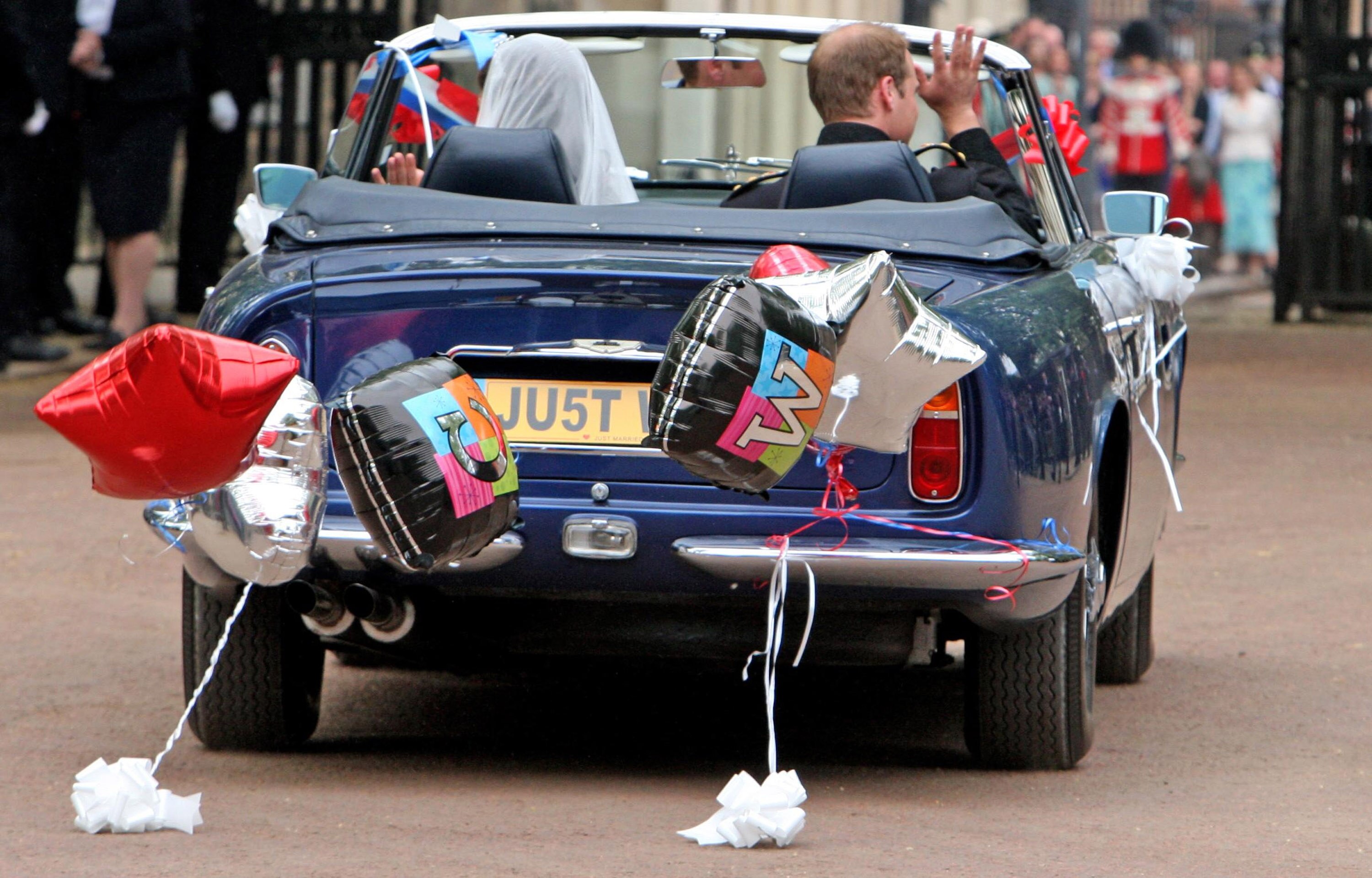 They took off in a special car. 
